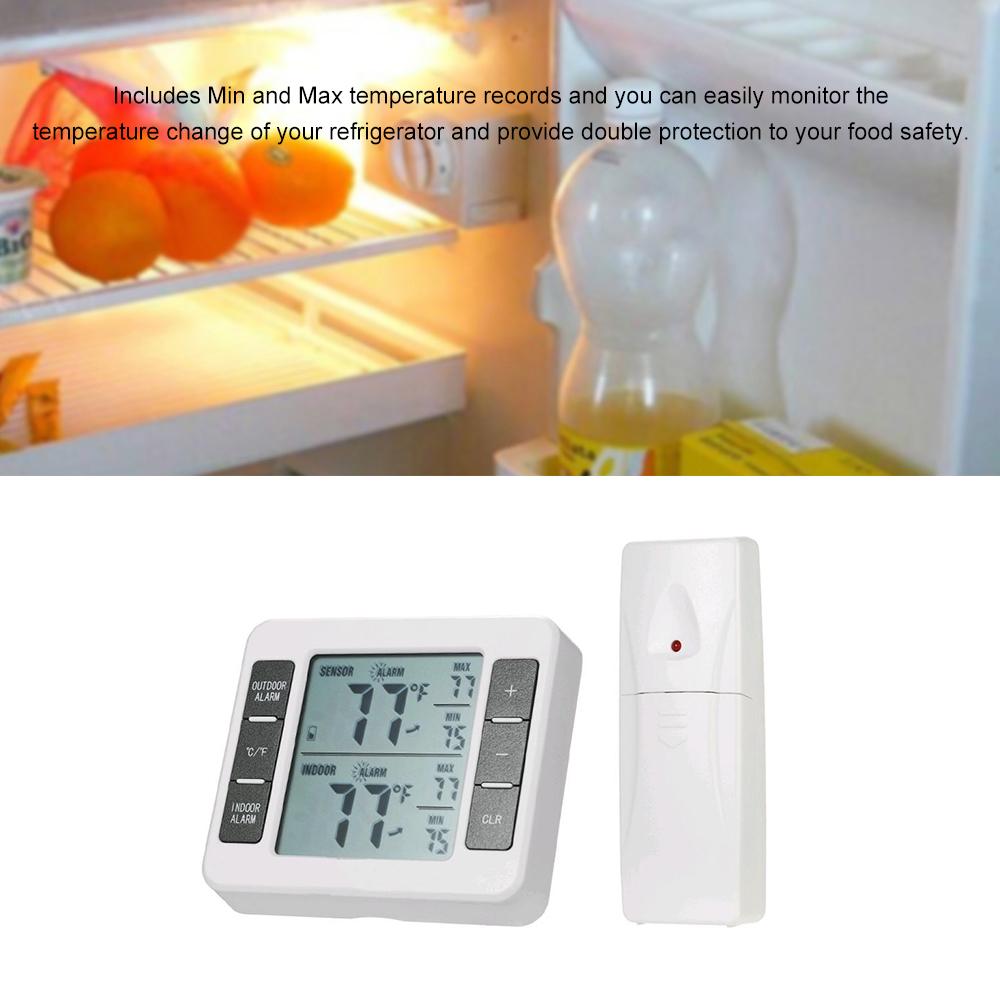 Nhiệt kế tủ lạnh , tủ đông kỹ thuật số không dây có báo động âm thanh