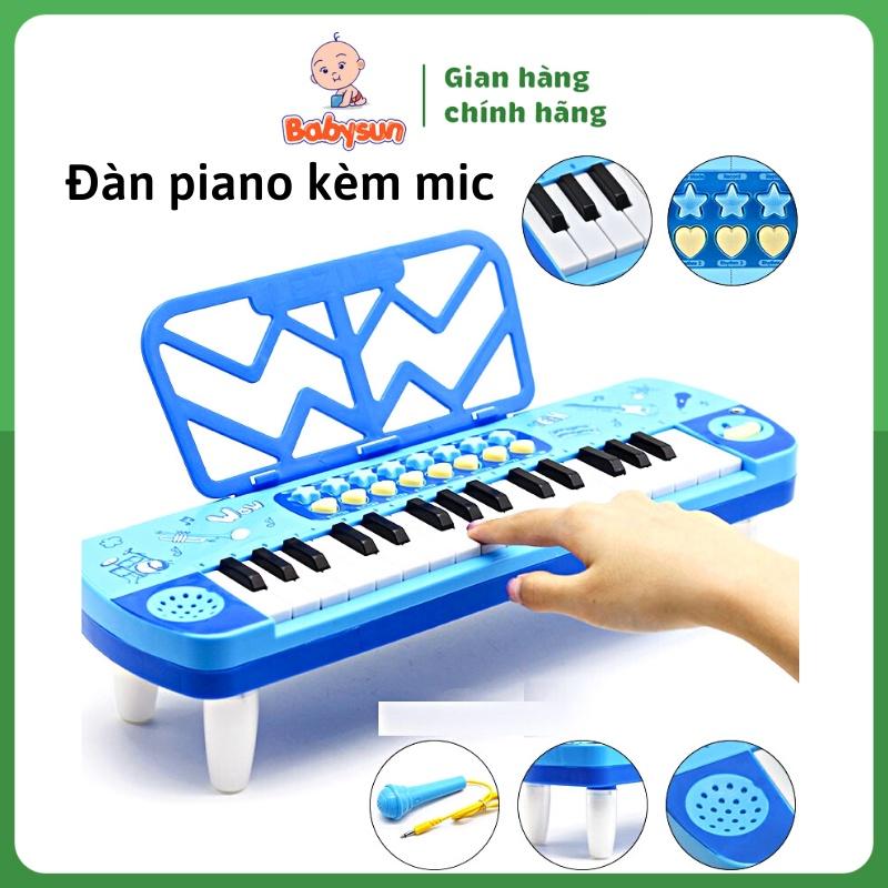 Đồ chơi đàn piano có micro cho bé trai, bé gái- có đèn nhạc âm thanh chuẩn