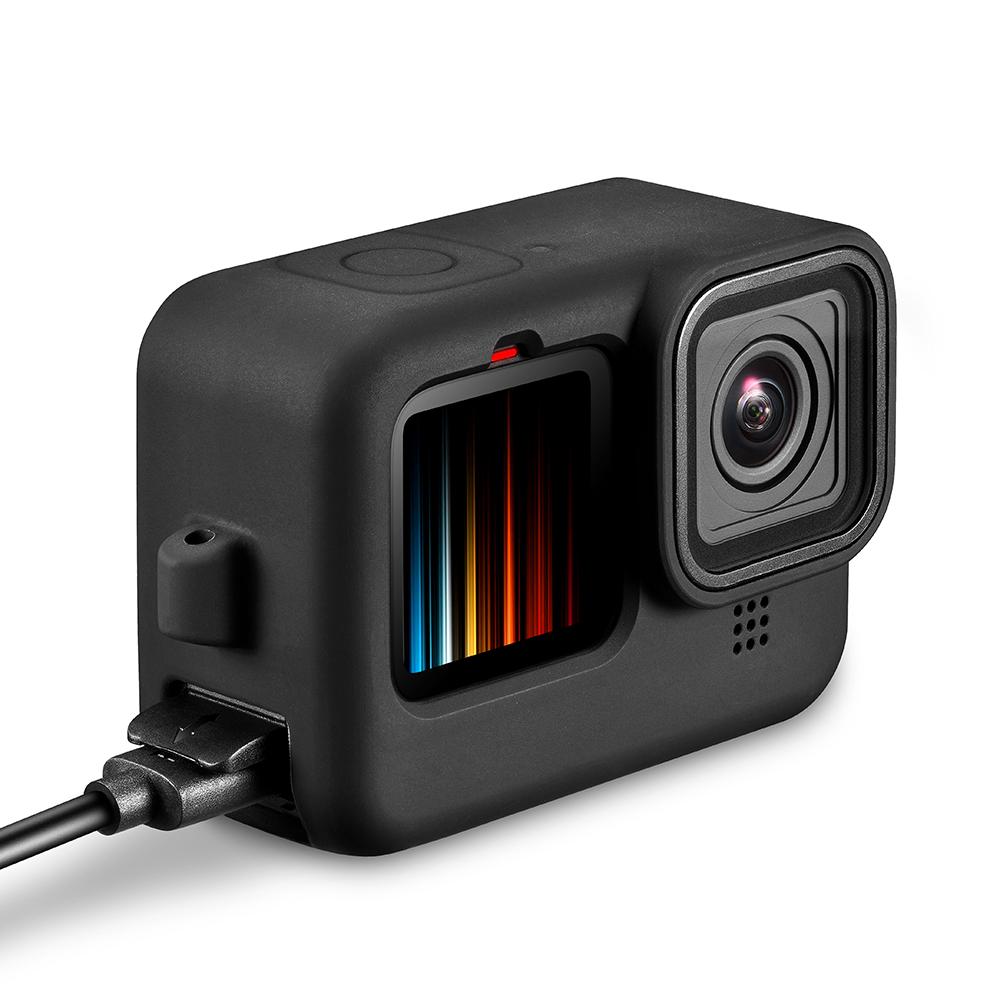 Lật nắp bên pin cho GoPro Hero 11 10 9 Màu đen có thể tháo pin có nắp sạc cổng cho Go Pro 10 9 Phụ kiện