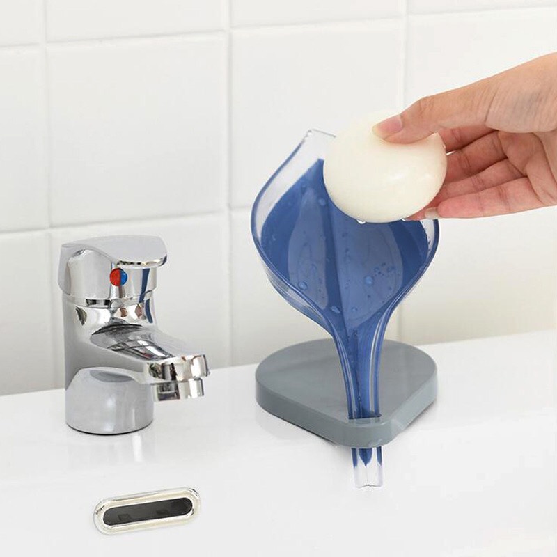 Khay Đựng Xà Phòng, Vật Dụng Có Đế Hút Chân Không Hình Chiếc Lá