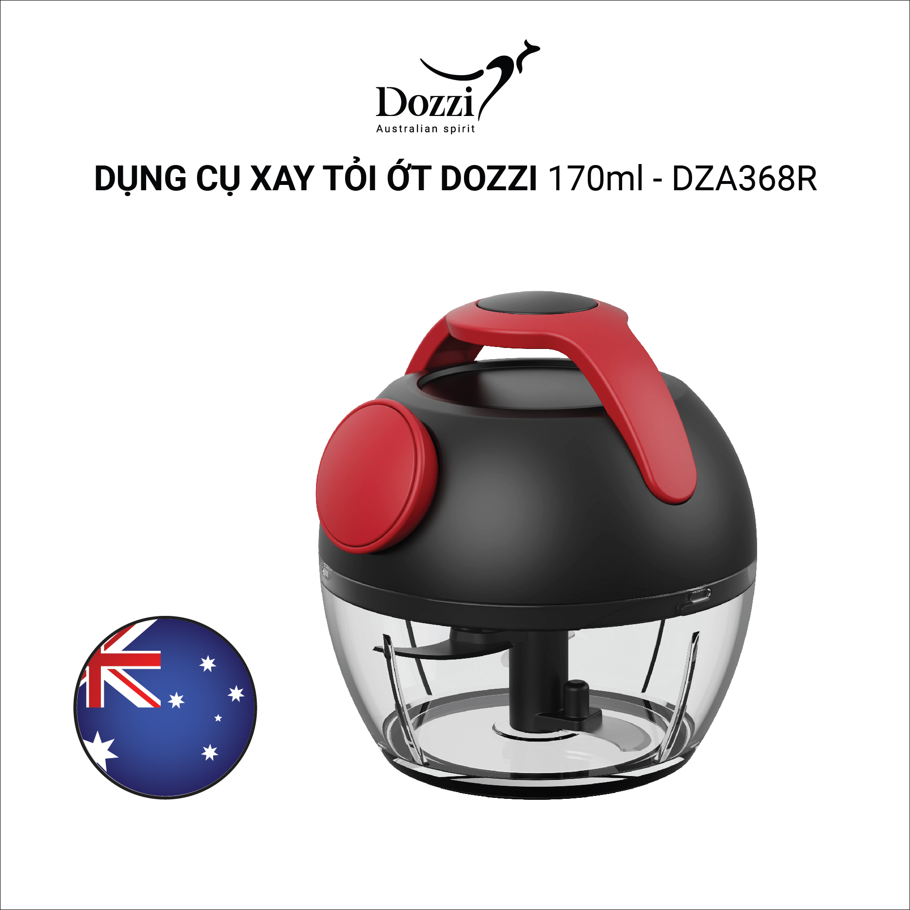 Dụng cụ xay tỏi ớt DZA368R Dozzi (Hàng chính hãng)