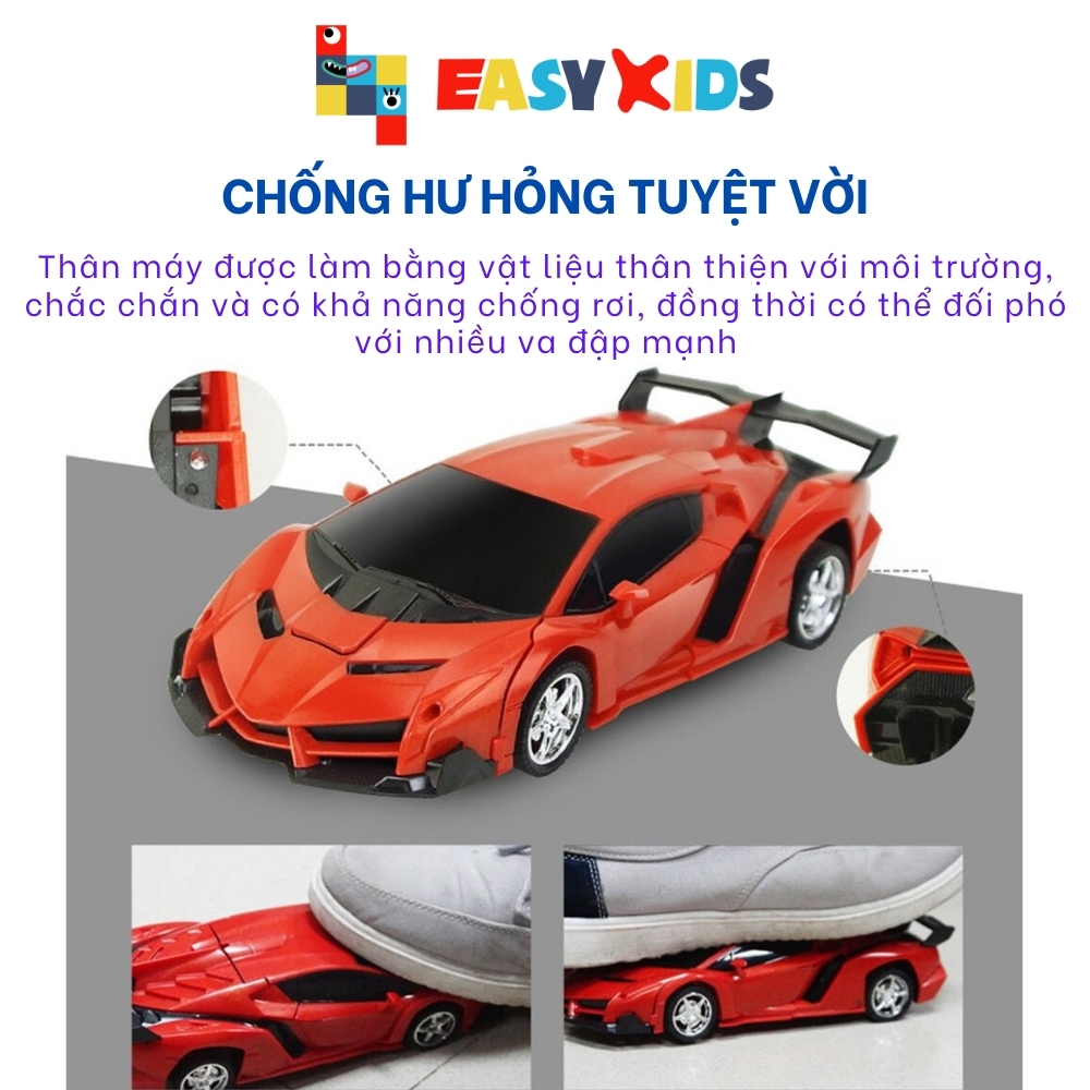 Đồ Chơi Ô Tô Điều Khiển Từ Xa, Ô Tô Biến Hình Robot Transformer