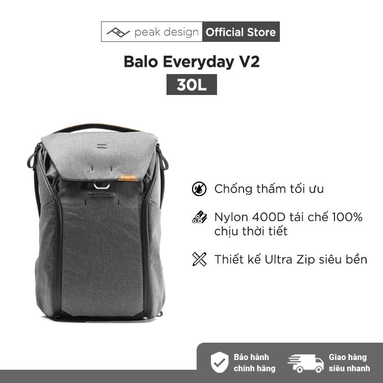 Balo Bảo Vệ Máy Ảnh Cao Cấp Peak Design Everyday 30L V2 - Hàng Chính Hãng