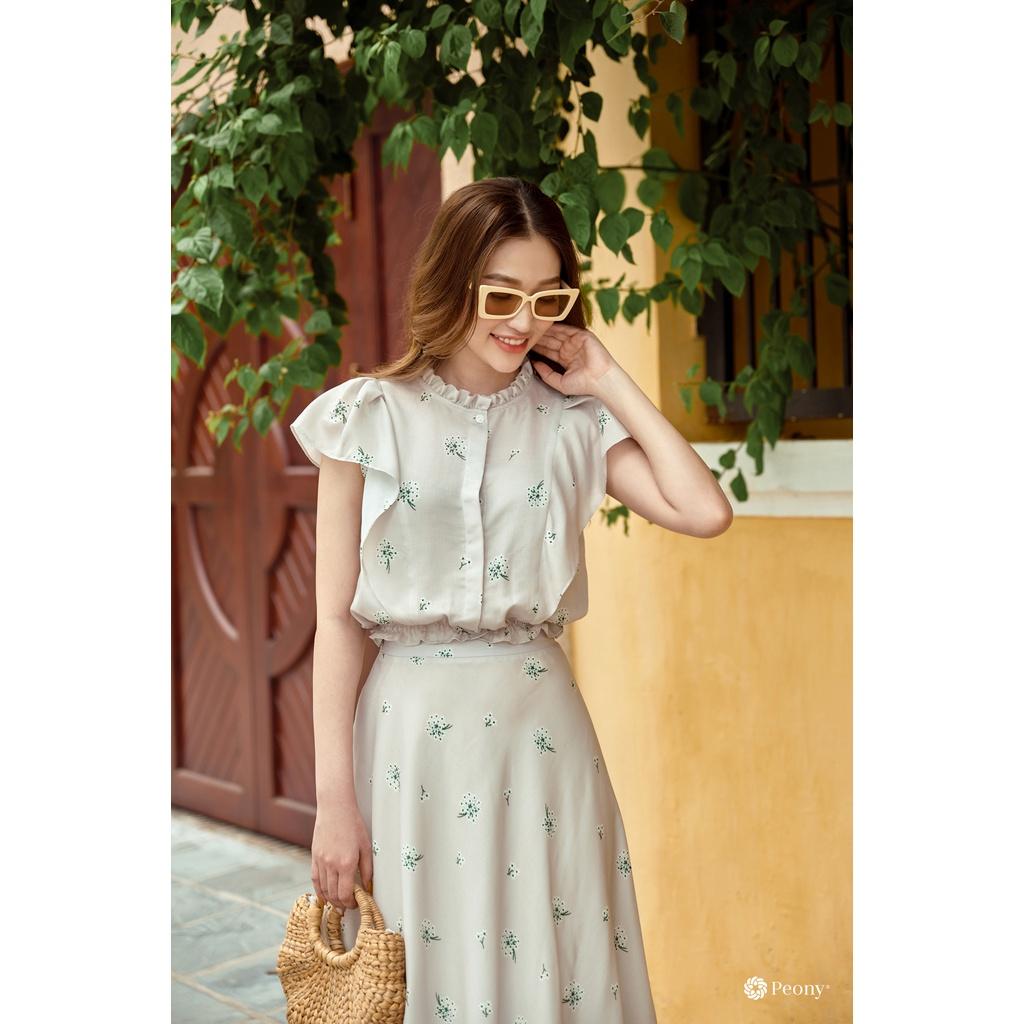 Set rời hoa nhí hot trend, áo dáng croptop, chân váy cạp chun tôn dáng, mua 1 được 2 - Peony - DAYLILY SET