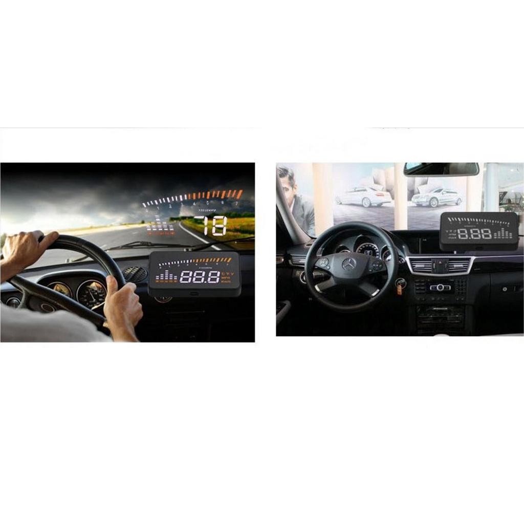 Bộ hiển thị và cảnh báo tốc độ lên kính lái HUD X5 đa năng cho ô tô