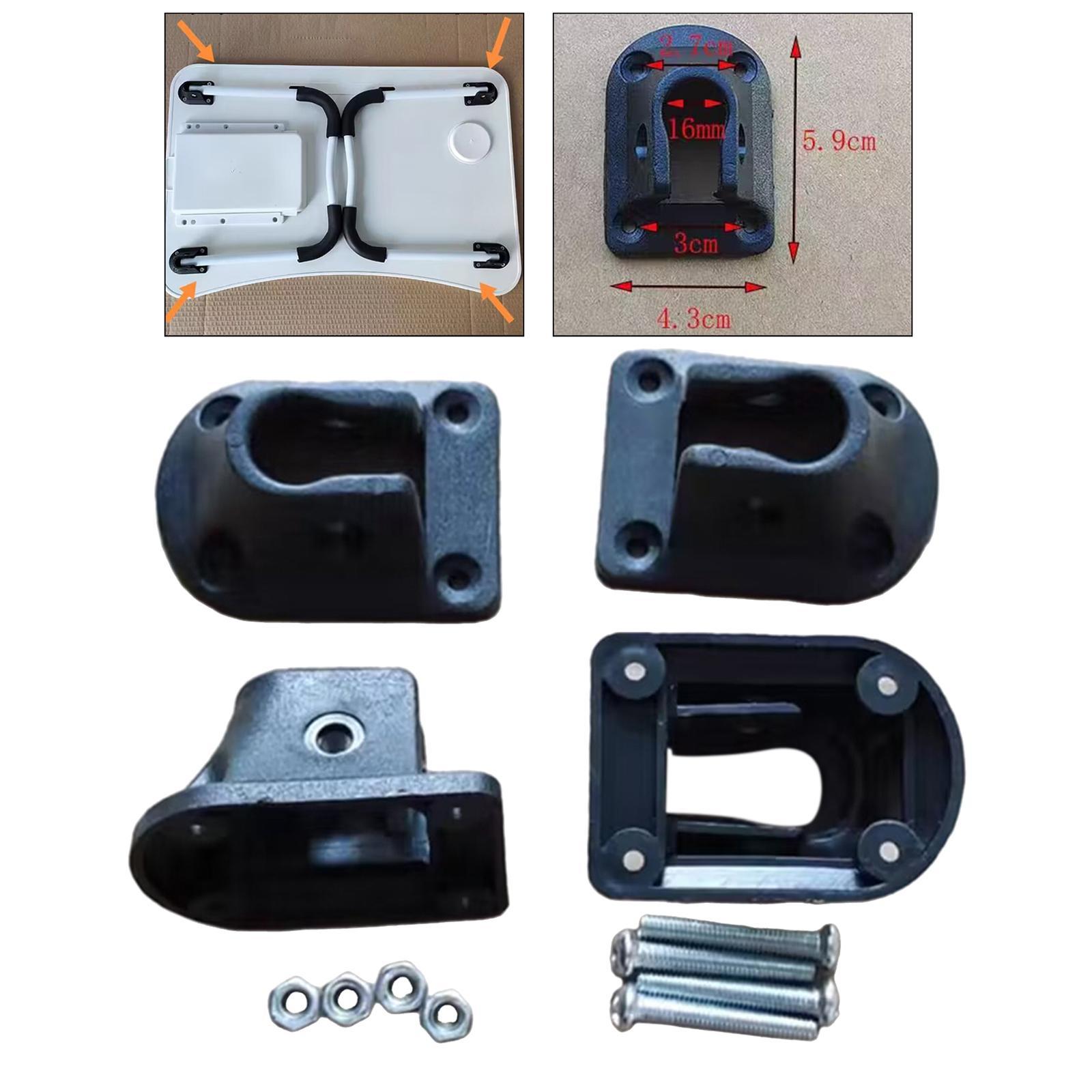 4x Folding Table Leg Brackets Repair Durable Reading Bed Table Leg