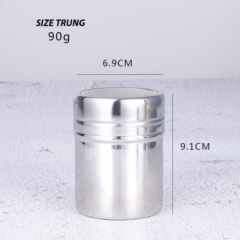 Lọ Rắc Bột Inox Size Lớn Trung Nhỏ