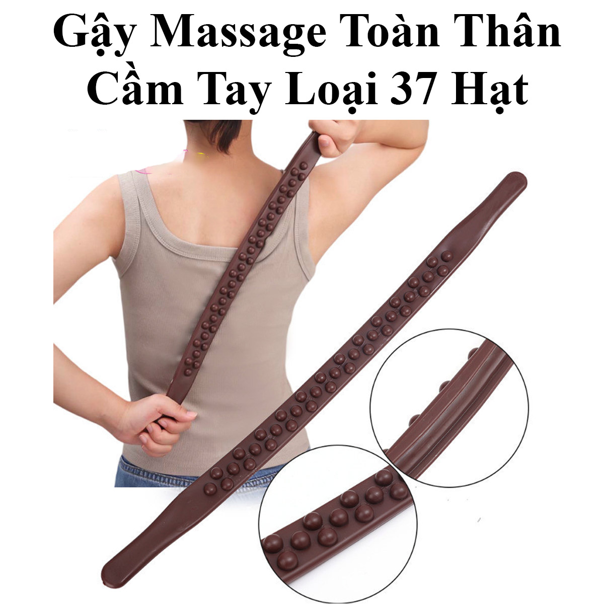 Gậy Massage Toàn Thân Cầm Tay Loại 37 Hạt Tiện Lợi Dễ Sử Dụng