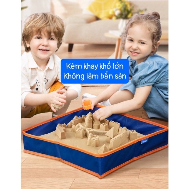 Cát động lực cho bé kèm khuôn chính hãng Mideer Magic Sand Play Set Kinetic sand bộ đồ chơi cát động lực phao chơi 1kg