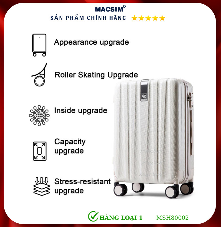 Vali cao cấp Macsim Hanke MSH80002 - Hàng loại 1 (size:20-24-29 inch)