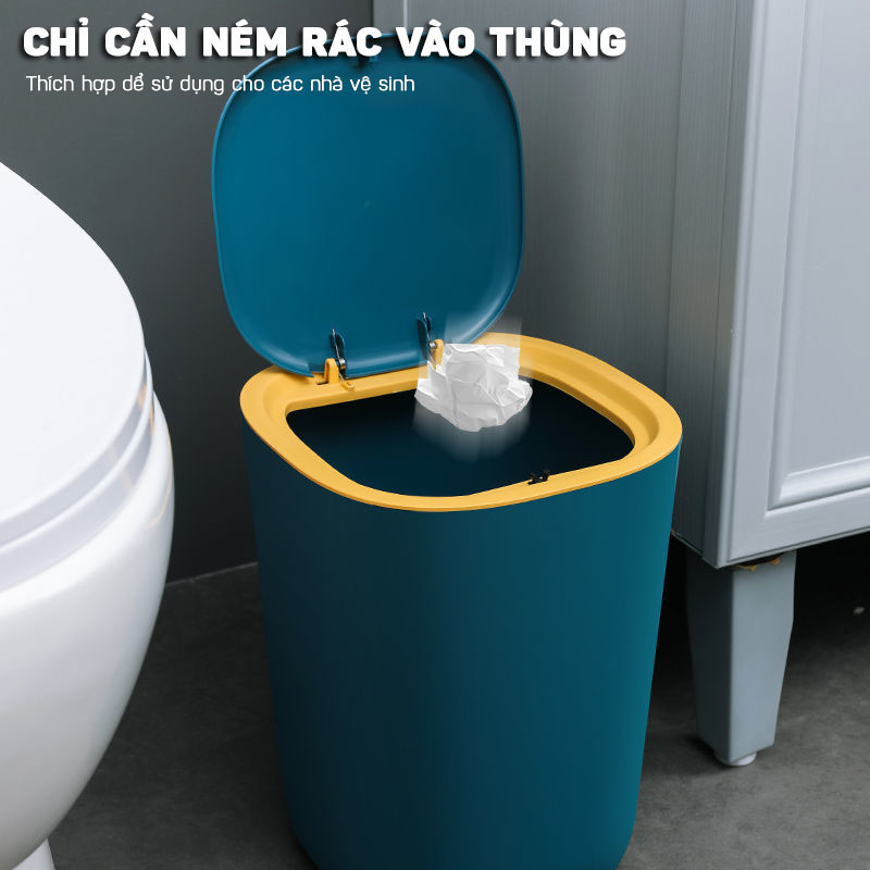 Thùng Rác Nhựa Cao Cấp Chống Thấm Nước Dùng Cho Phòng Bếp, Phòng Ngủ, Văn Phòng Nhỏ Gọn