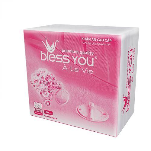 KHĂN ĂN BLESSYOU GÓI 100 TỜ KÍCH THƯỚC 33X33CM