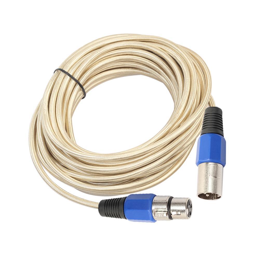 Stereo XLR Male to Female Microphone Mic Cable for Guitar Amplifier