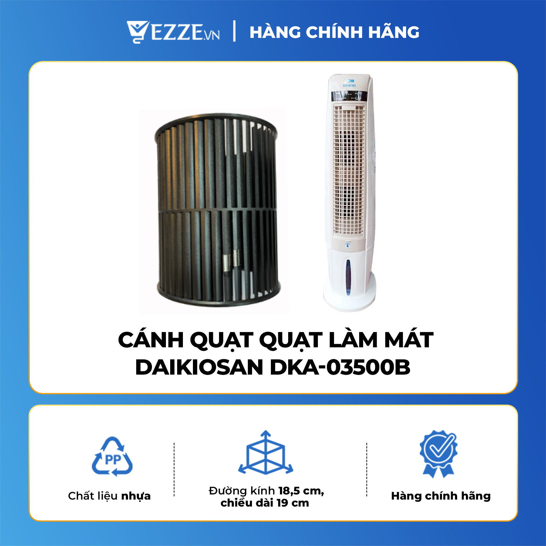 [ GIÁ SỐC ] CÁNH QUẠT LỒNG SỐC LÀM MÁT DAIKIOSAN DKA-03500B - Hàng chính hãng