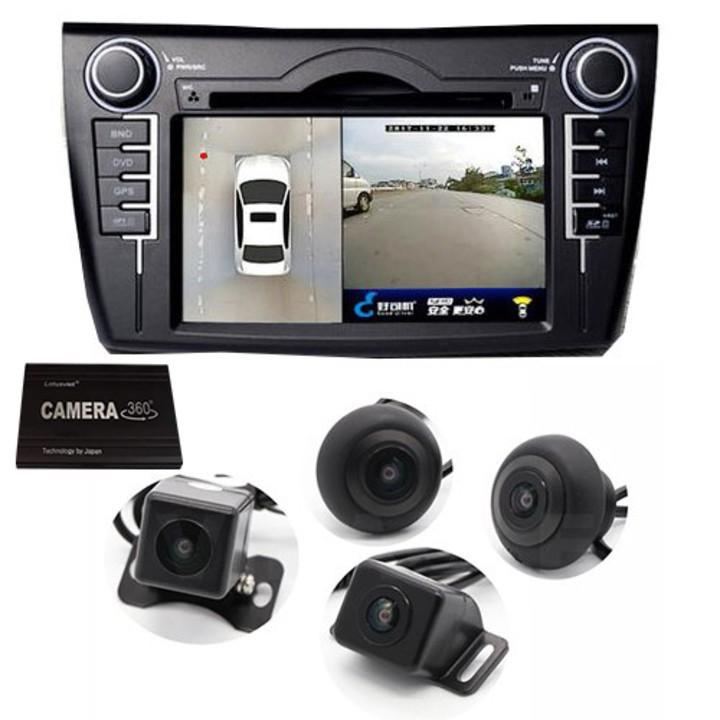 Camera hành trình 360 độ cao cấp chuẩn AHD dành cho tất cả các loại xe ô tô có sử dụng màn hình hiển thị -Hàng Chính Hãng