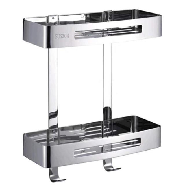 ️️ Kệ inox 304 2 tầng. kệ nhà tắm 304.kệ góc