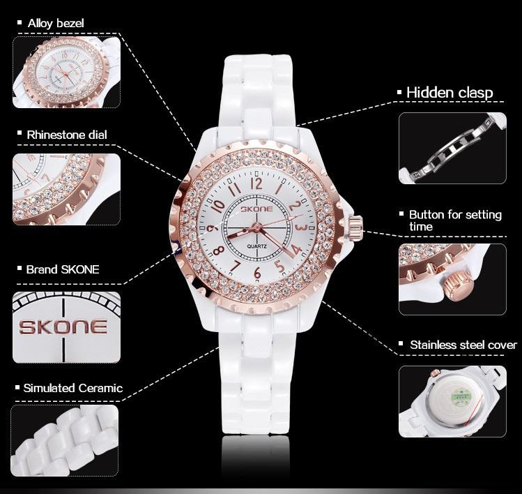 Đồng hồ SKONE Rhinestone Thời trang, chống thấm nước Cổ điển Xuất sắc