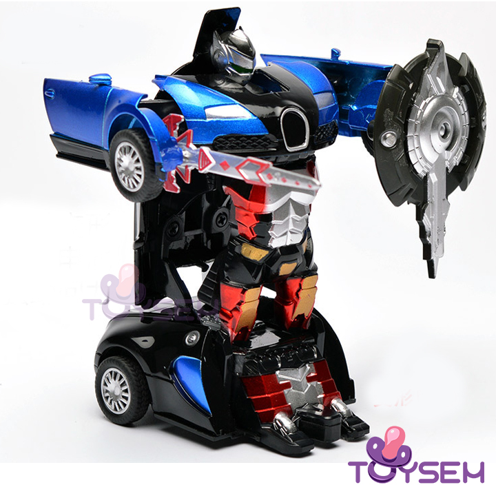 Đồ chơi Robot biến hình thành xe chạy bằng cót - Quà tặng sinh nhật cho bé