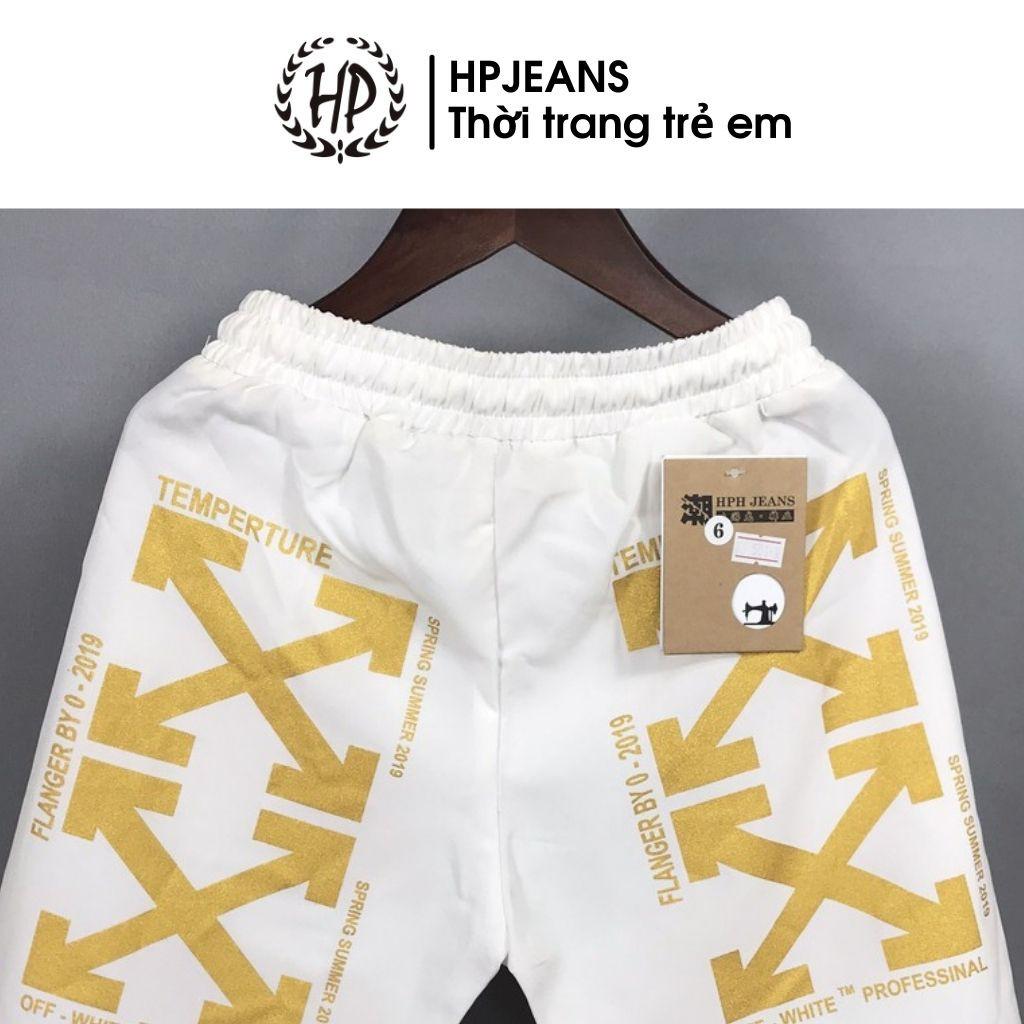 Quần Đùi Bé Trai HPJEANS514 HẬU BÙI Quần Đùi Trẻ Em HP Jeans Chất Liệu Đũi Cho Các Bé Từ 6 Đến 10 Tuổi