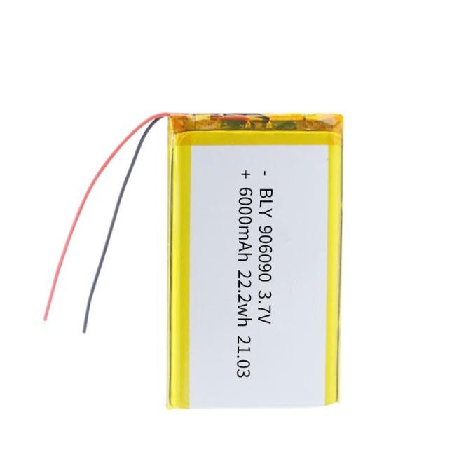 Pin Sạc Lithium Polymer 3.7V 6000mah 906090 Cho tai nghe,loa Mp3 MP4 MP5 GPS PSP Bluetooth hàng mới