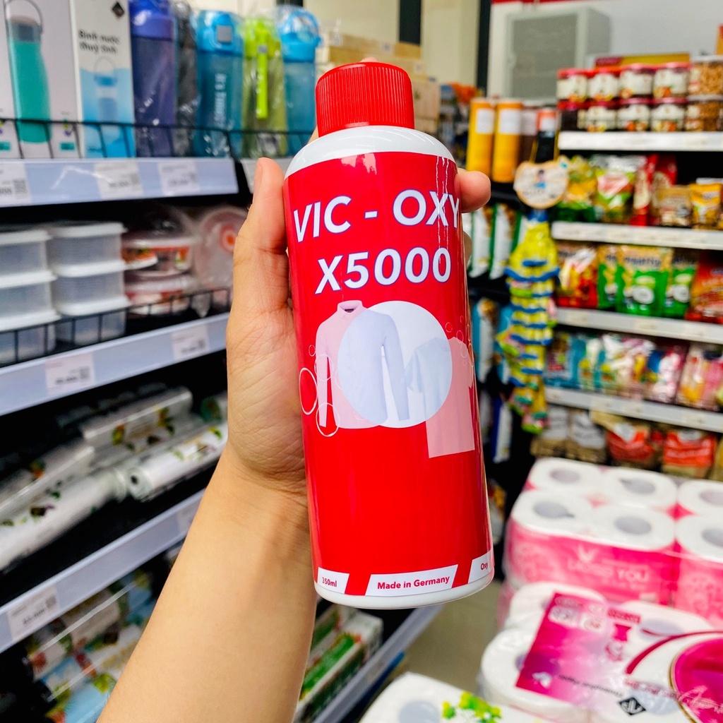 Thuốc tẩy trắng quần áo Vic oxy X5000, Không làm mỏng vải quần áo, không hại da tay, phai màu quần áo, dày dép