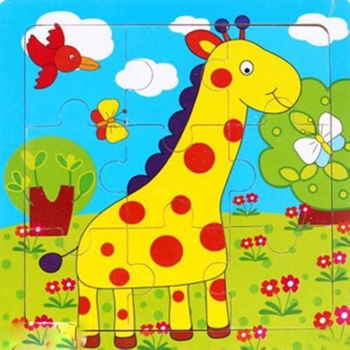 Bộ 3 Tranh Ghép Gỗ Thông Minh 9 Mảnh Puzzle - Ghép hình 9 Mảnh Bằng Gỗ