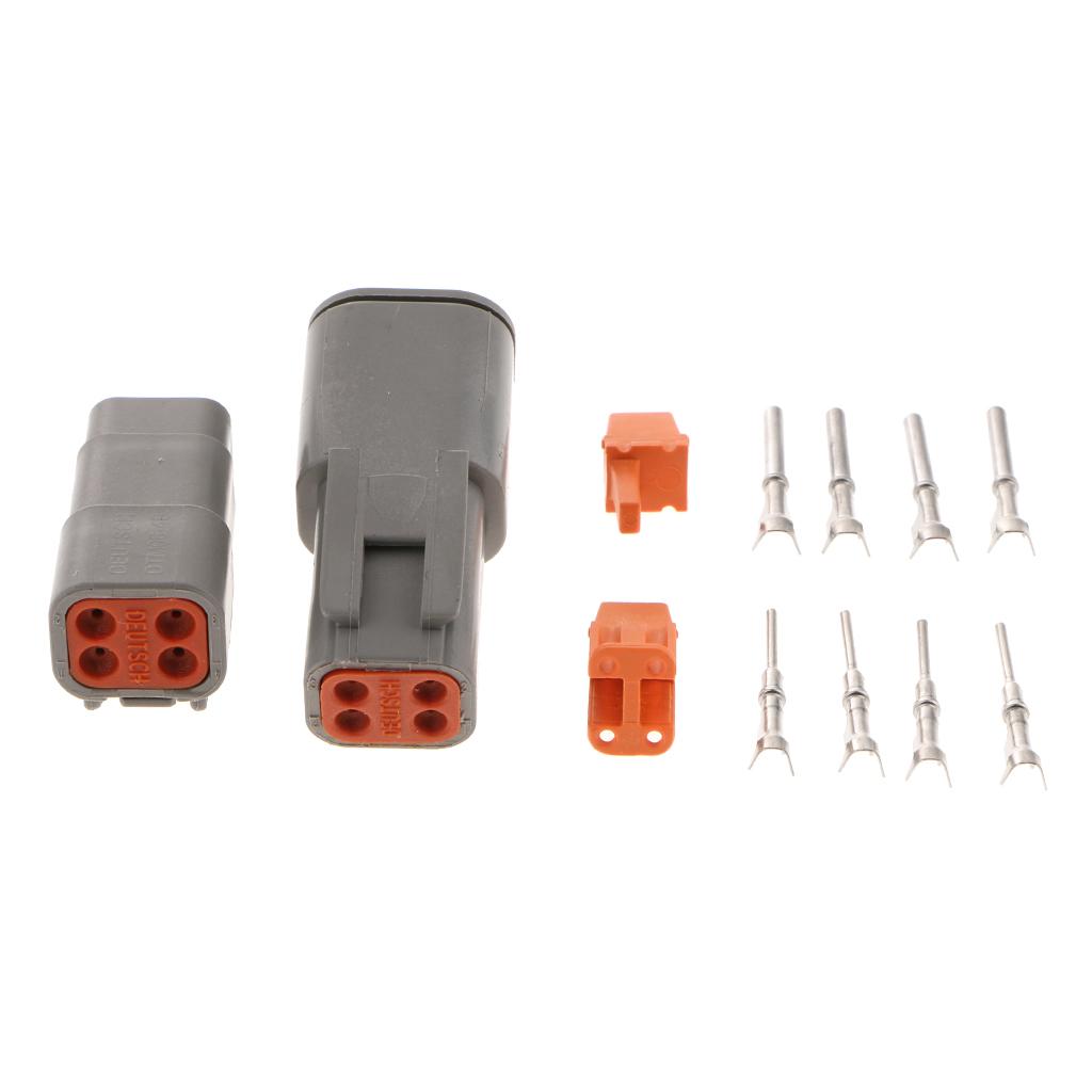 1 Set Waterproof Electrical Wire Cable 4Pin Way Connector Plug Terminal Kit