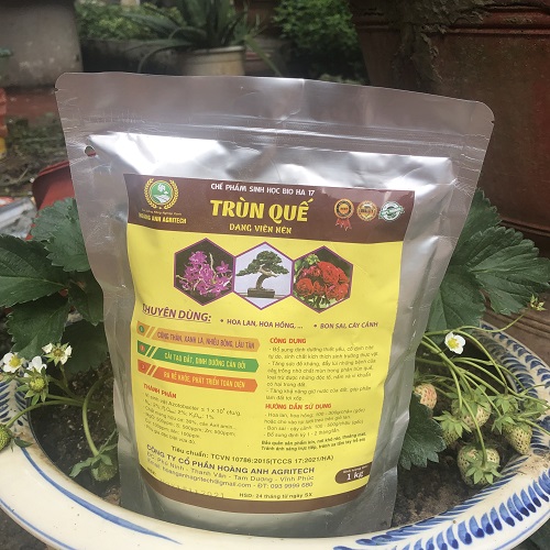 Combo 02 gói Phân bón sinh học TRÙN QUẾ dạng viên nén gói 1kg