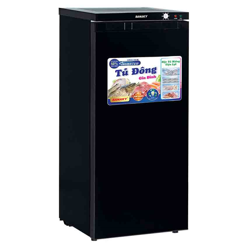 TỦ ĐÔNG ĐỨNG INVERTER SANAKY 180/150 LÍT VH-180VD3 NHÔM