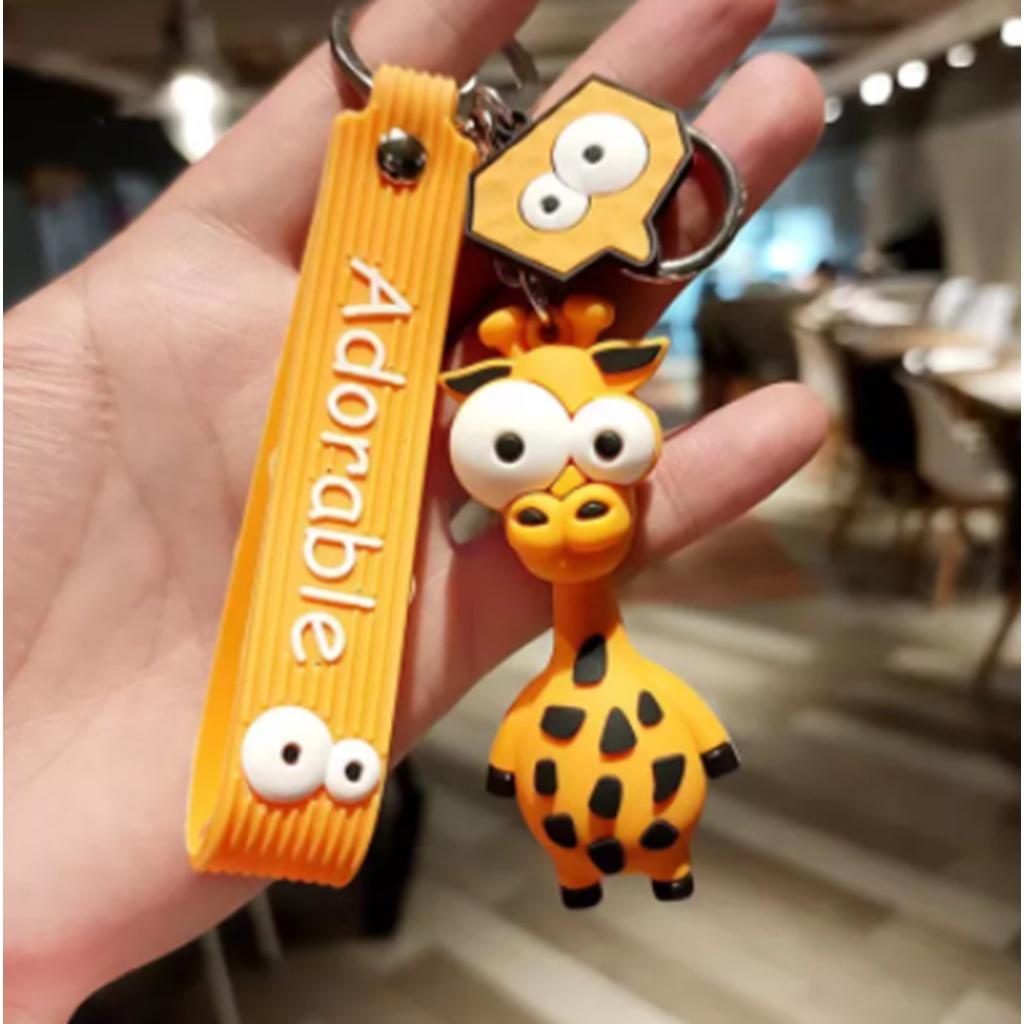 Móc khóa chú hươu cao cổ Adorable màu cam