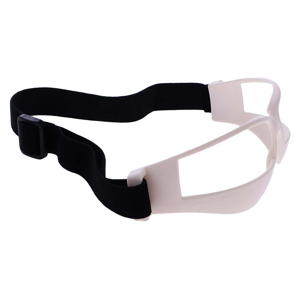 10-Piece Anti Down Basketball Dribble Goggles Sports Eyewear Frame Training Aid - White
