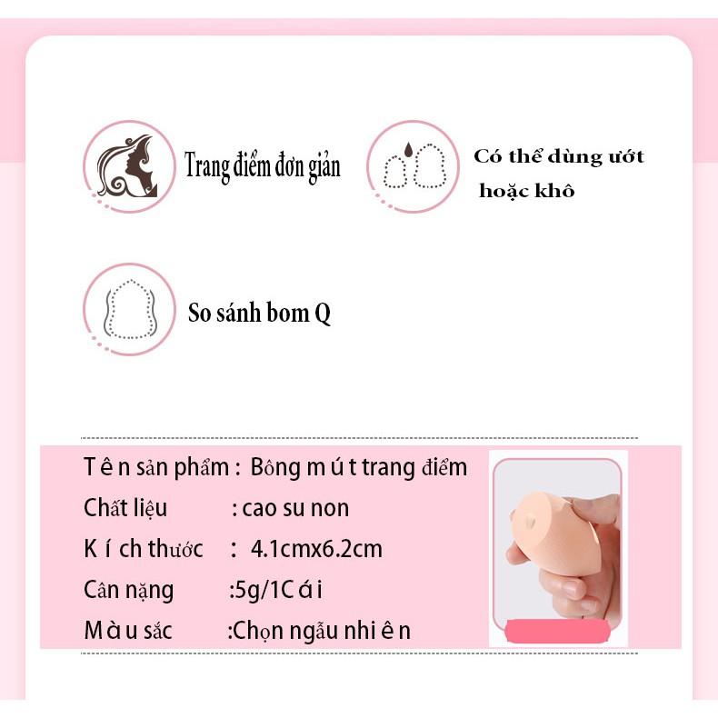 3 bông mút trang điểm siêu hot mềm mịn,chất liệu cao su non cao cấp màu ngẫu nhiên