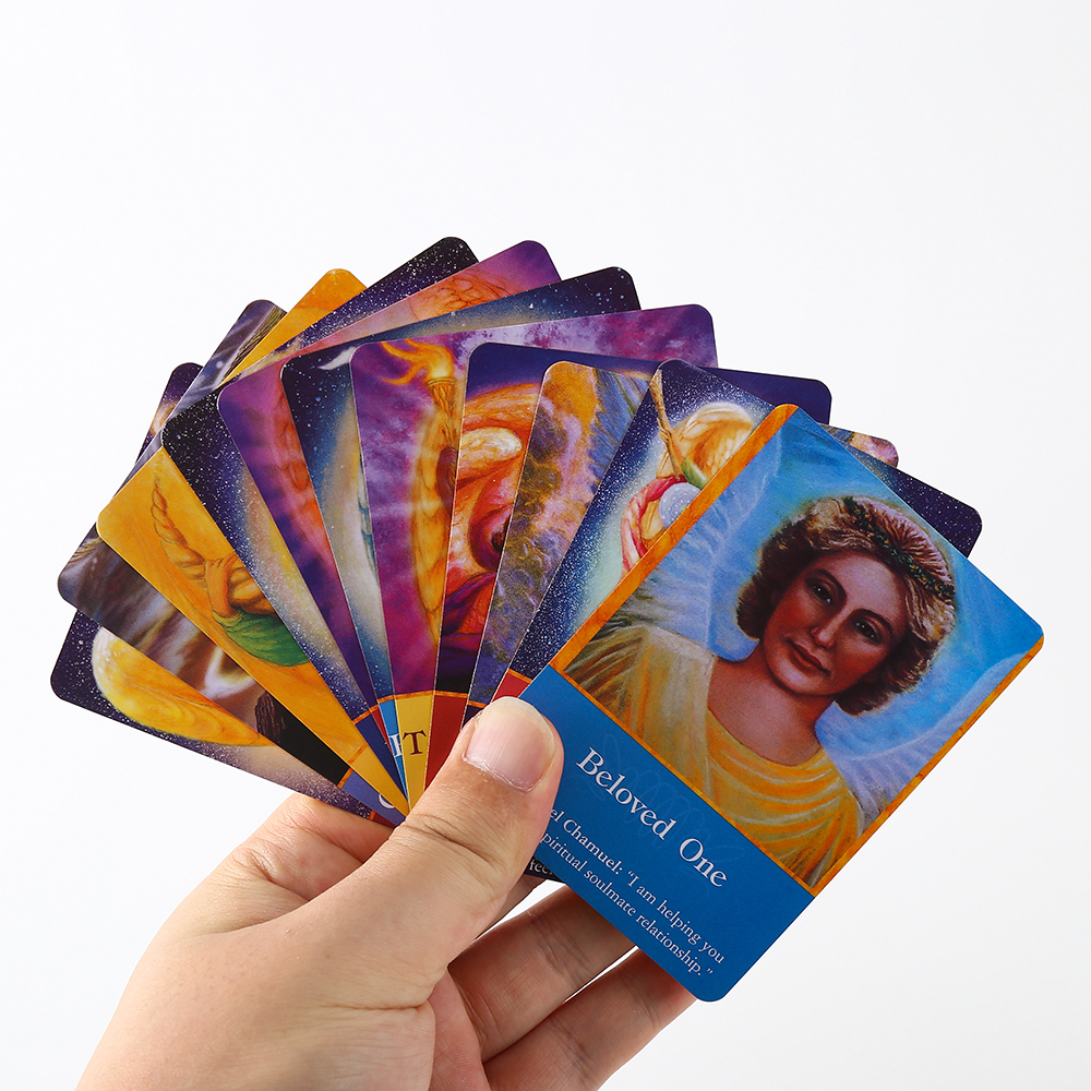 Bộ Bài Archangel Oracle Hộp Thiếc 45 Lá 98x68 Mm Tặng Đá Thanh Tẩy