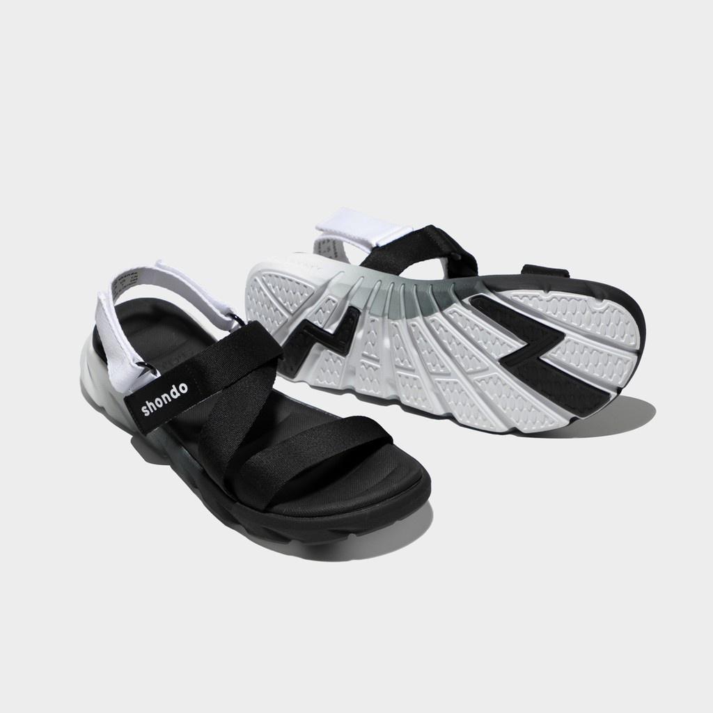 Giày Sandals Nam Nữ Unisex Shondo F6 Sport Ombre Đế 2 Màu Đen Trắng F6S0110