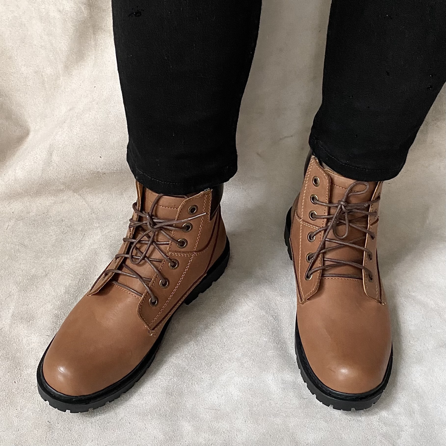 Giày da nam cao cổ Boots nam TEFOSS HN612 vàng bò cá tính và sành điệu làm từ da bò thật size 38-44