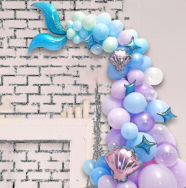 87 PCS Balloon Balloon Kit, Đảng Nàng tiên cá cung cấp cho đồ trang trí tiệc sinh nhật
