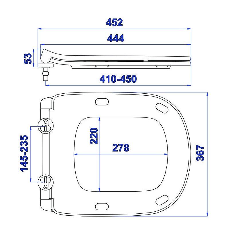 HA39 - Nắp cầu VUÔNG rơi êm THÁO LẮP NHANH