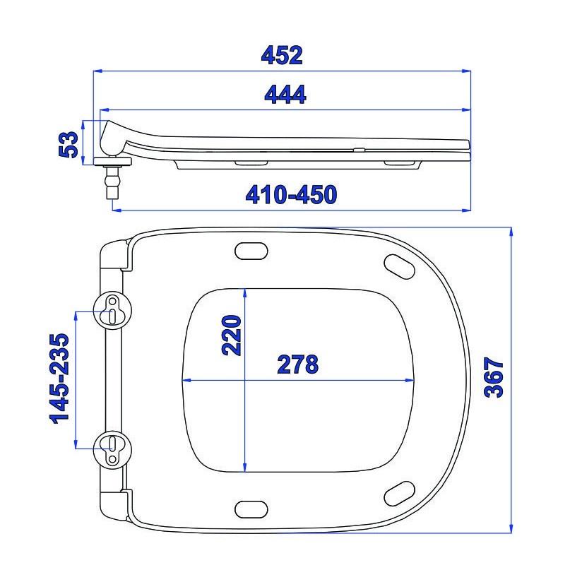 HA39 - Nắp cầu VUÔNG rơi êm THÁO LẮP NHANH