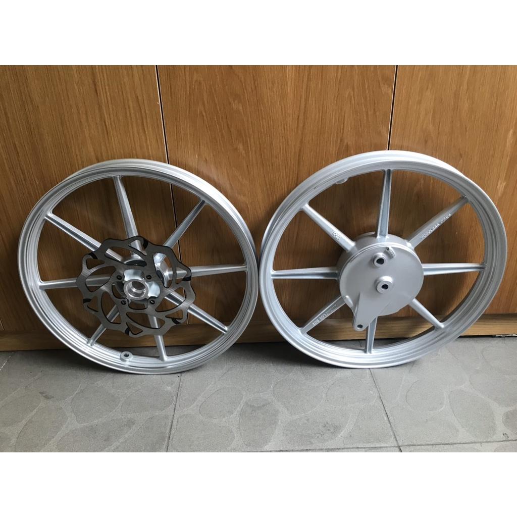COMBO CẶP MÂM_VÀNH 8 CÂY YA +ĐĨA BÔNG CNC+MÁ ĐÙM GẮN CHO XE SIRIUS, EX135, JUPITER,TAURUS...