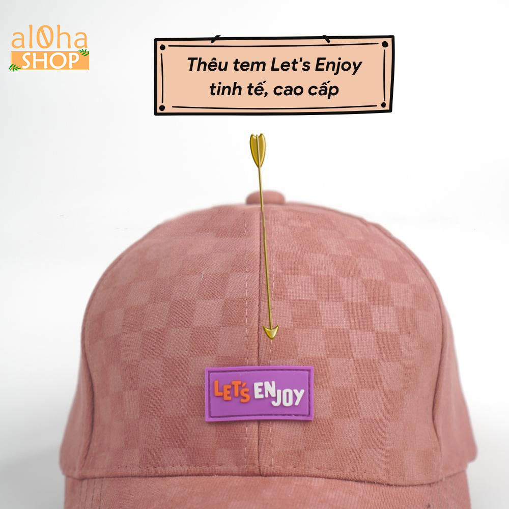 Mũ lưỡi trai kết thêu tem LET'S ENJOY - nón Ulzzang unisex nam nữ chống nắng - al0ha Shop