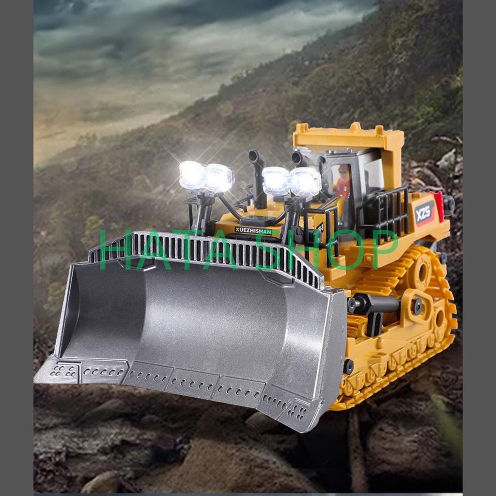 Xe Ủi Đất Kim Loại BC1045 (Alloy Bulldozer) điều khiển từ xa 9 kênh / Xe công trình xúc đất điều khiển cao cấp