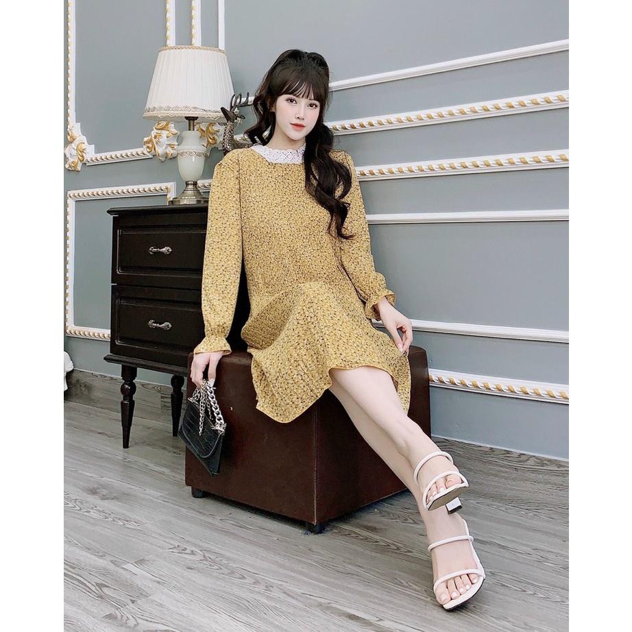 Váy bầu thu đông, đầm bầu dài tay thiết kế công sở Cao cấp, xếp ly dáng suông