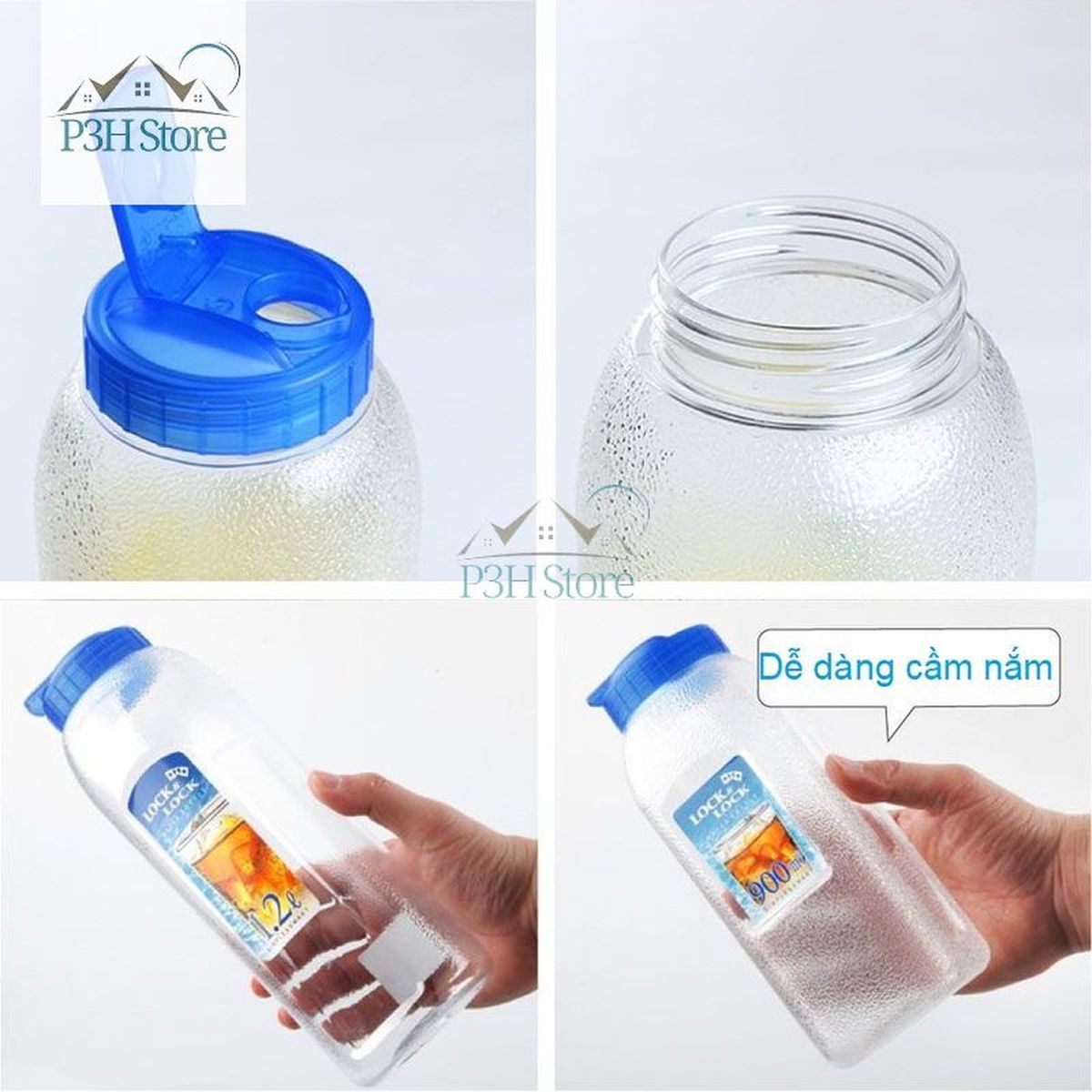 Bình đựng nước Lock&amp;Lock dung tích 1.5L dùng trử nước trong tủ lạnh P-00097