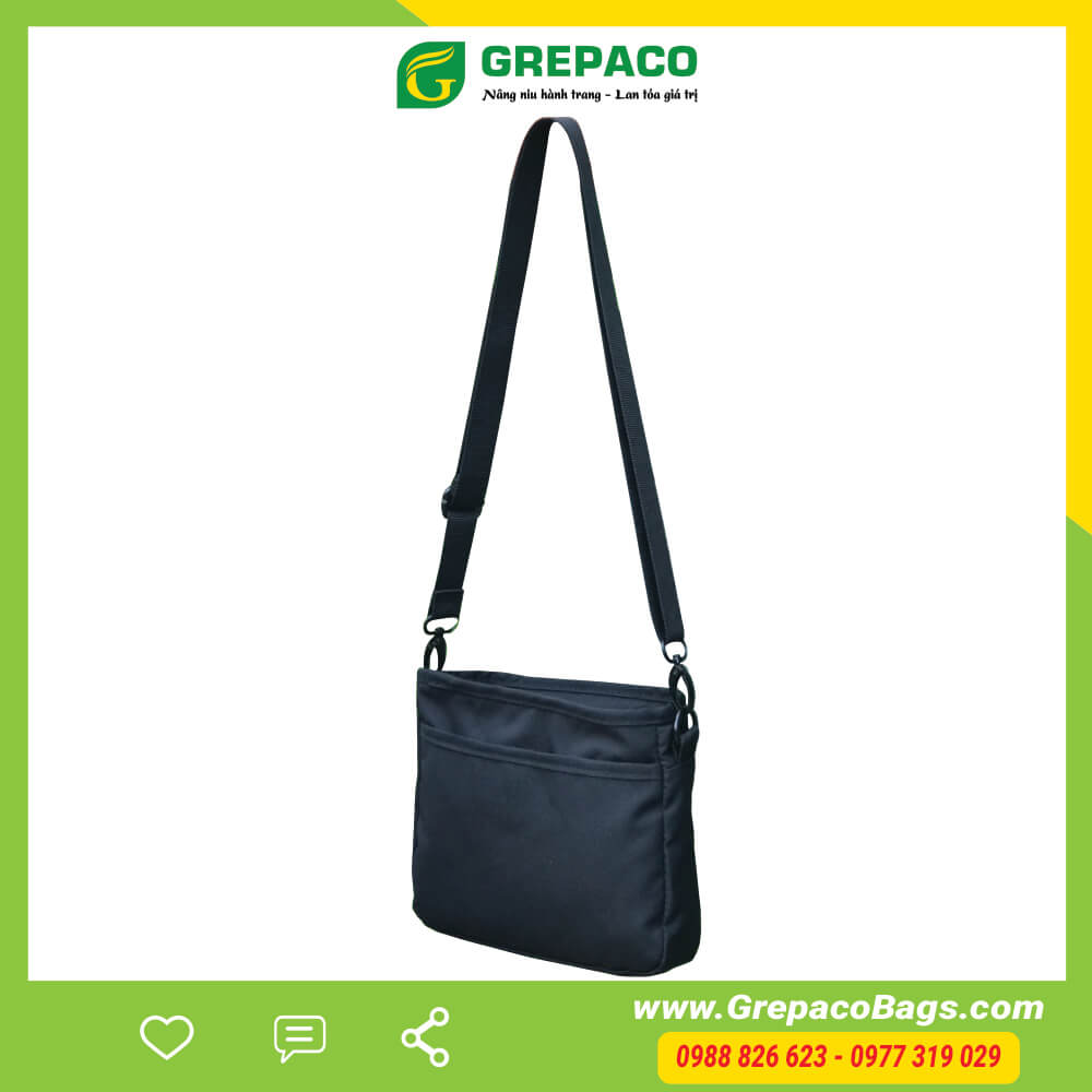 Túi Đeo Chéo Grepaco Nam Nữ Unisex Vải Bố Canvas Tote Chống Nước Dạng Dây Đeo Vai Xách Đa Năng Đựng Điện Thoại Tiền Đi Học Du Lịch Thể Thao Size Mini Phong Cách Thời Trang Hàn Quốc