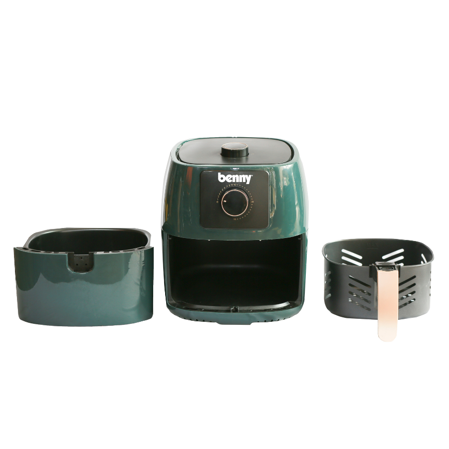 Nồi Chiên Không Dầu Benny BAF-55H, Green, 5.5 Lít, 1400W, Nút cơ - Bảo hành 12 tháng- Hàng chính hãng