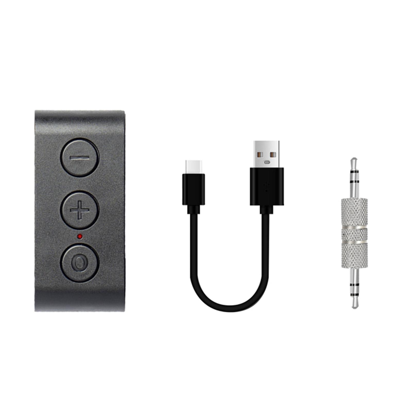 Wireless AUX Bluetooth Receiver Kit 3.5mm Output Built-in Microphone for Home Audio