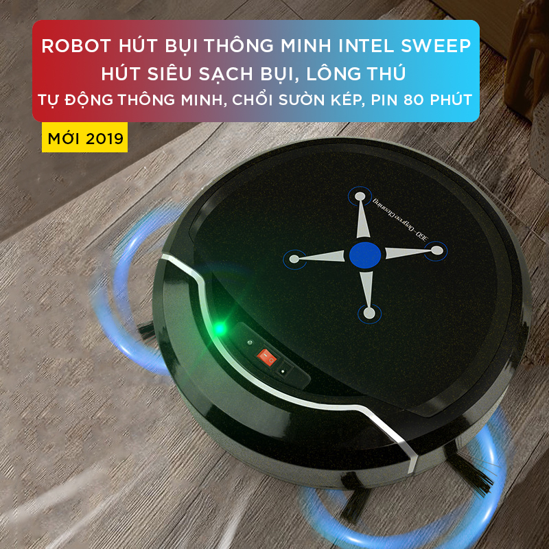 Robot Vệ Sinh Thông Minh Đa Năng IntelSweep - Nhập Trung Quốc - Tặng Kèm Một Móc Khoá LAVATINO Chính Hãng