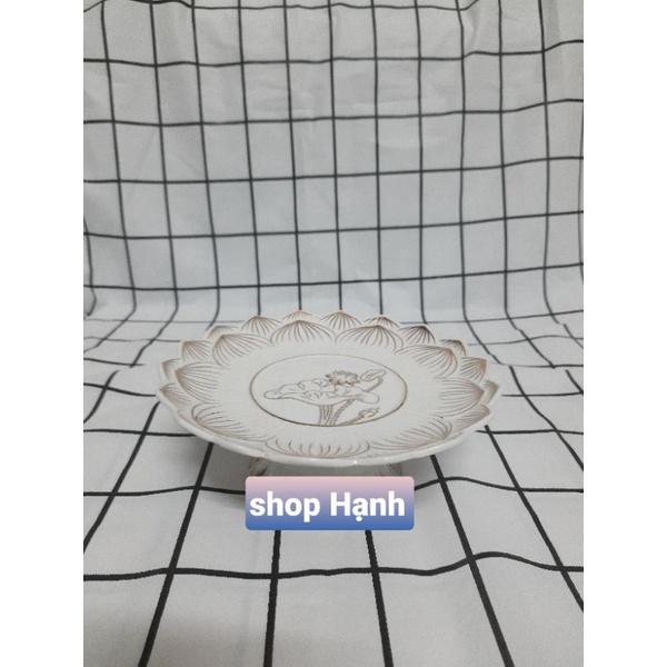 Combo Ông Địa Thần Tài sứ trắng bạch ngọc cao 17 cm