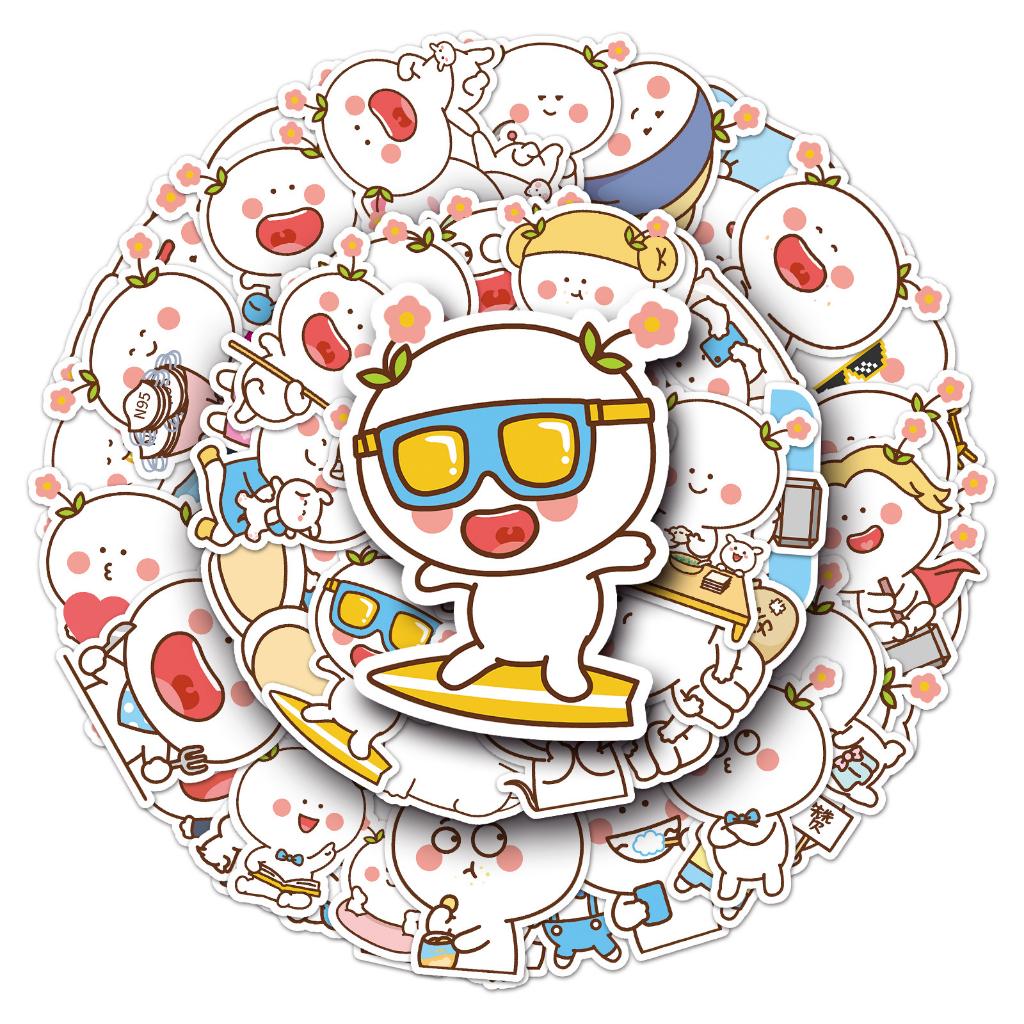 Sticker NHỊ HOA CHIBI hoạt hình cute trang trí mũ bảo hiểm,guitar,ukulele,điện thoại,sổ tay,laptop-mẫu S117