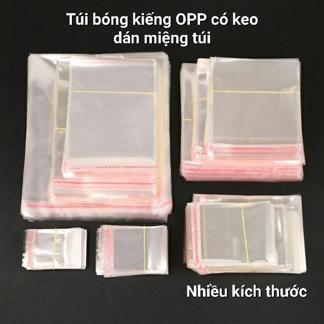 Túi bóng kính OPP có keo dán miệng túi - nhiều kích thước - bán lẻ